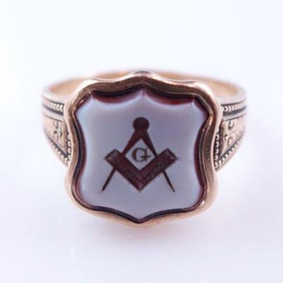 mourning and signet rings, gold ring