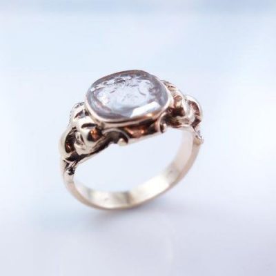 mourning and signet rings, gold ring